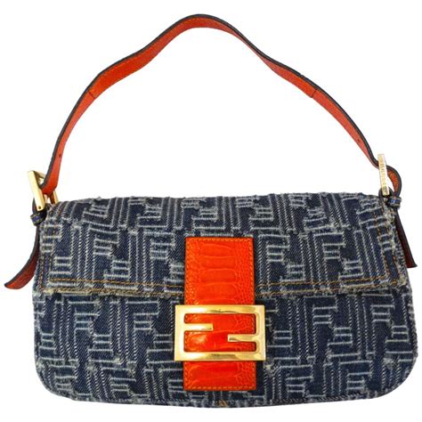 fendi baguette vintage black|fendi denim bag vintage.